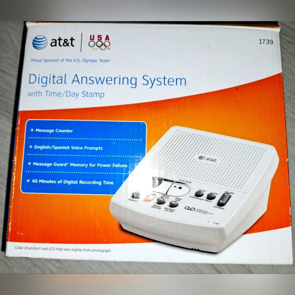 Digital At&t Answering Machine with Time/Day Stamp OPEN BOX BRAND NEW